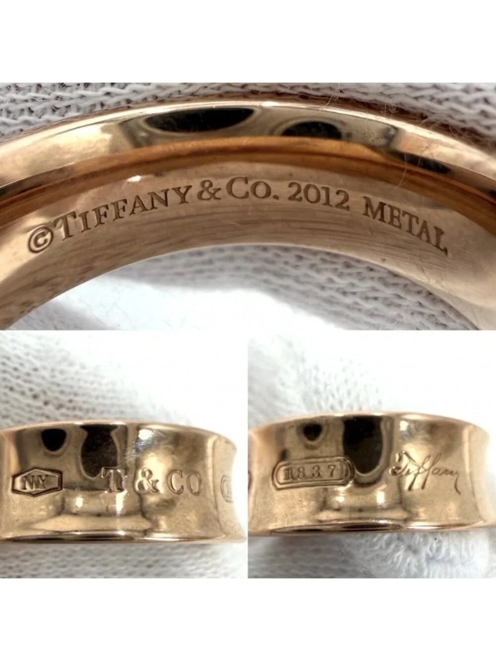 Tiffany & Co 1837 Ring Accessory Sally Rubedo Metal Pink Gold Color Vintage